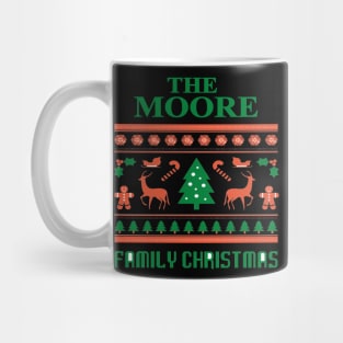 Family Christmas - Groovy Christmas MOORE family, Family Christmas T-shirt, Pjama T-shirt Mug